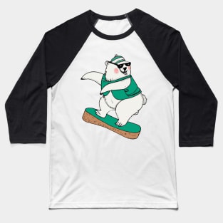 Cool Snowboard Bear for Ski Lover Mountain Skier Baseball T-Shirt